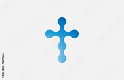 Abstract logo. Minimalistic logo design. Creative logo. Beautiful and simple element. Cross design element. Future religion logo