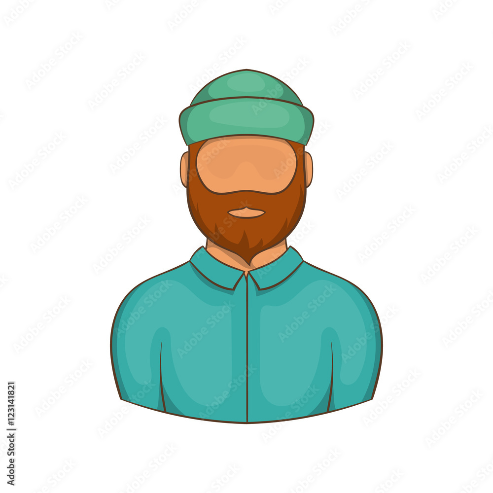 Lumberjack icon. Cartoon illustration of lumberjack vector icon for web design