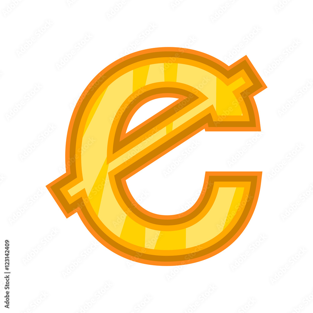 Ghanaian cedi icon. Cartoon illustration of money vector icon for web design Ghanaian cedi icon. Cartoon illustration of money vector icon for web design