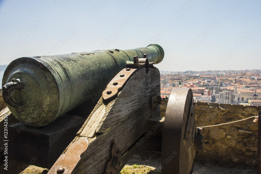 Old cannon in Lisbon, Portugal