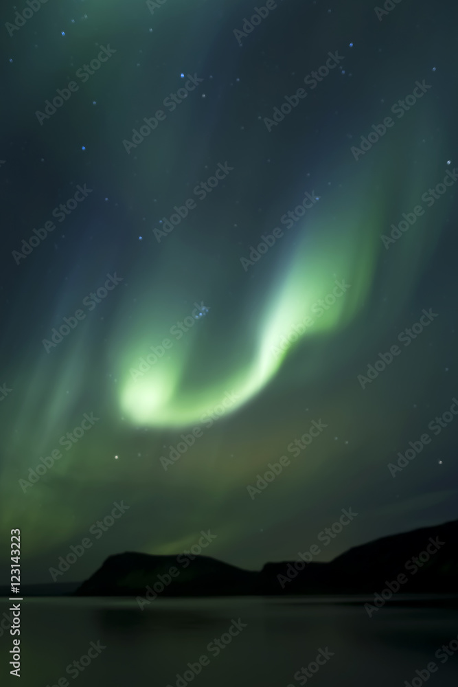 Beautiful northern light aurora borealis in the night sky of Iceland Beautiful northern light aurora borealis in the night sky of Iceland