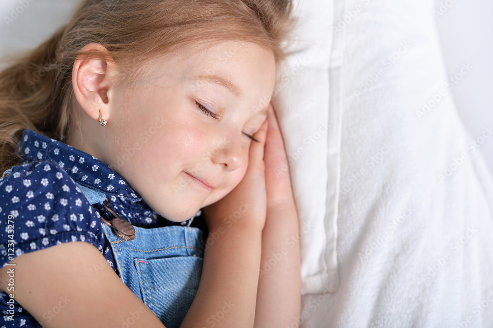 Cute little girl sleeping Cute little girl sleeping