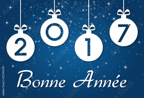 Bonne année 2017 bleu