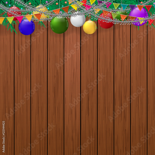 Christmas party on wood background