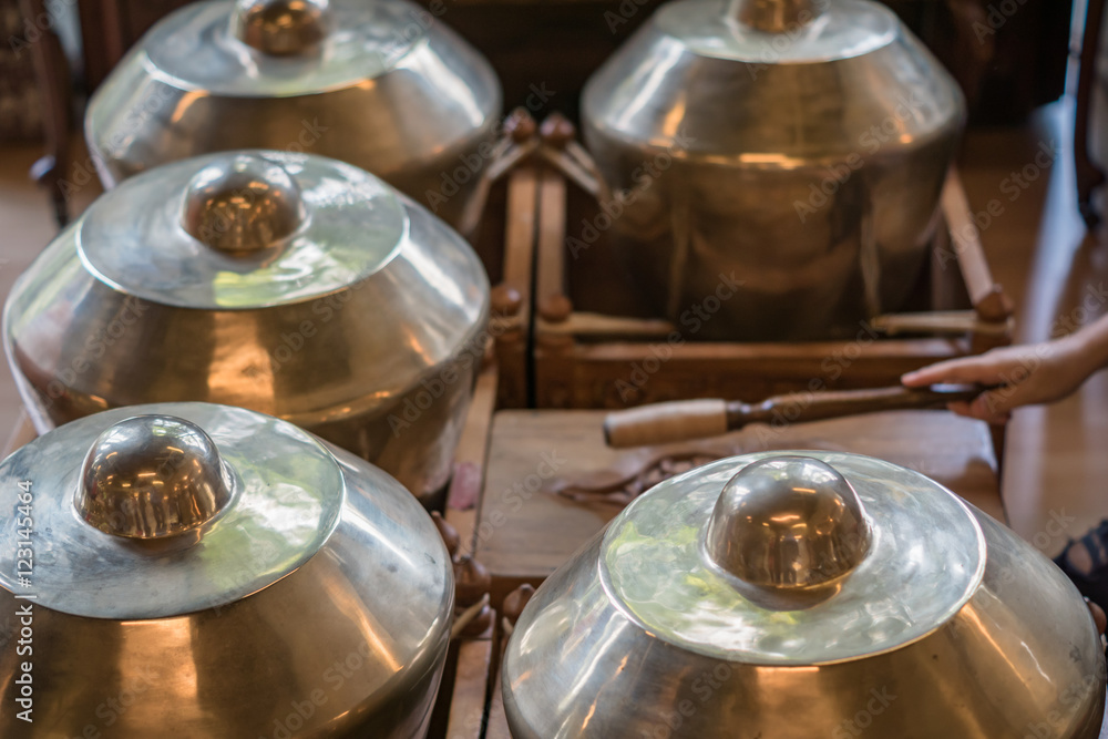 Gamelan, traditional percussive music instruments in Bali and Java, Indonesia Gamelan, traditional percussive music instruments in Bali and Java, Indonesia