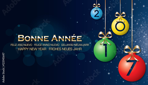 Bonne année 2017 bleu