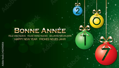 Bonne année 2017 vert