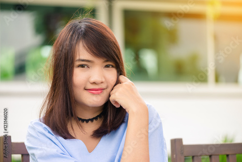 Free Download Portrait of a pretty happy woman, smiling - GFXLoad