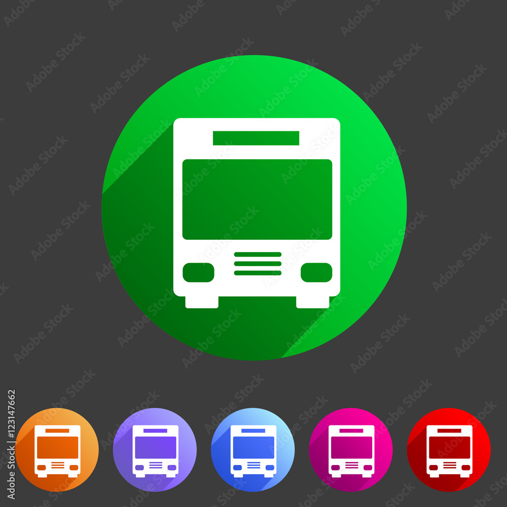 Bus icon flat web sign symbol logo label Bus icon flat web sign symbol logo label