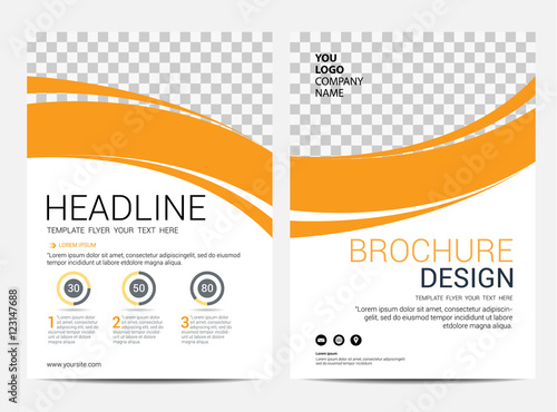 Brochure template flyer design vector background