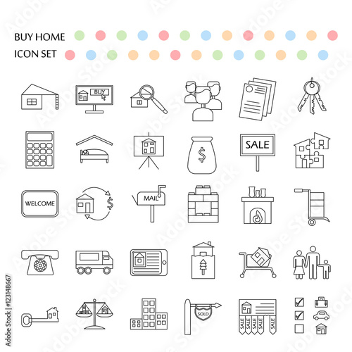 Buy home vector icon set