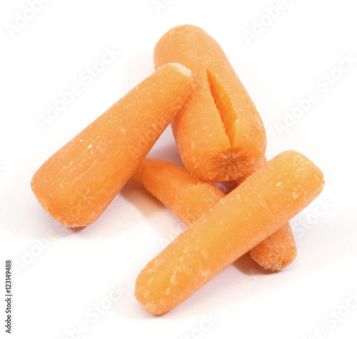 Pile of delicious baby carrots