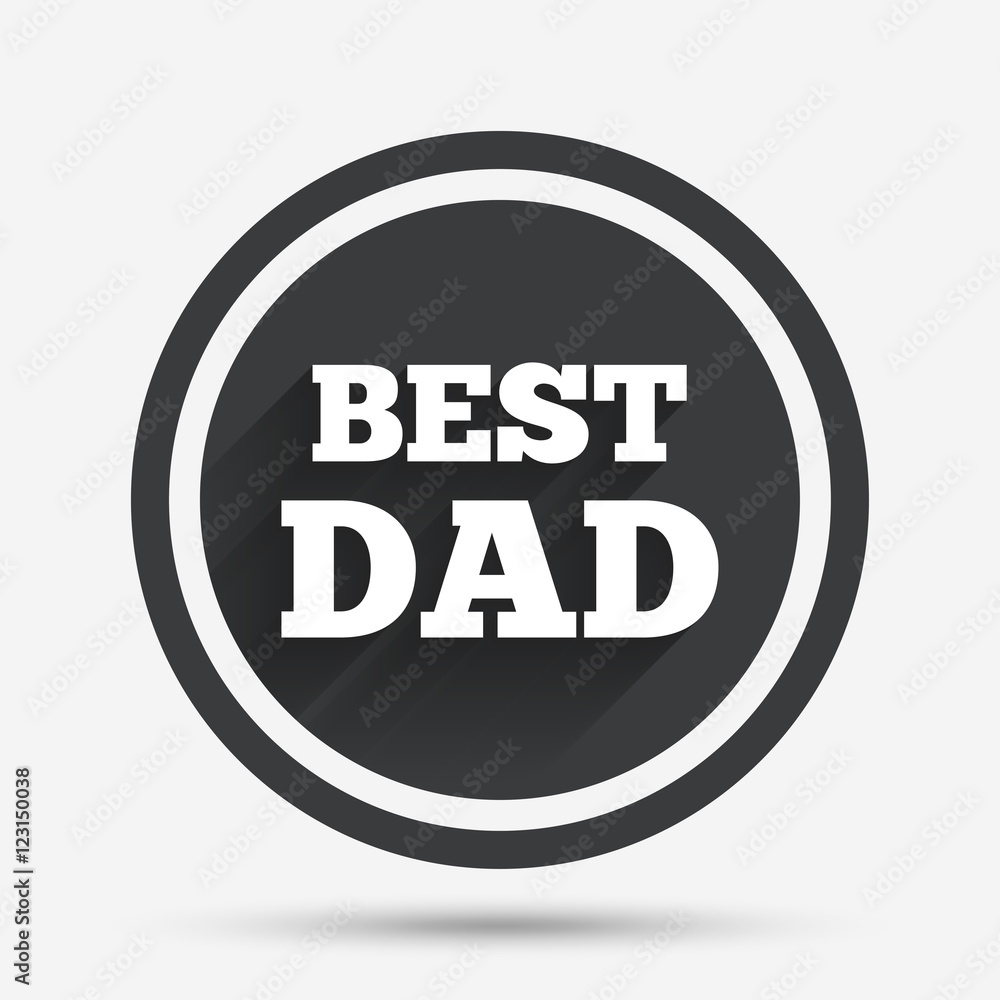 Best father sign icon. Award symbol. Best father sign icon. Award symbol.
