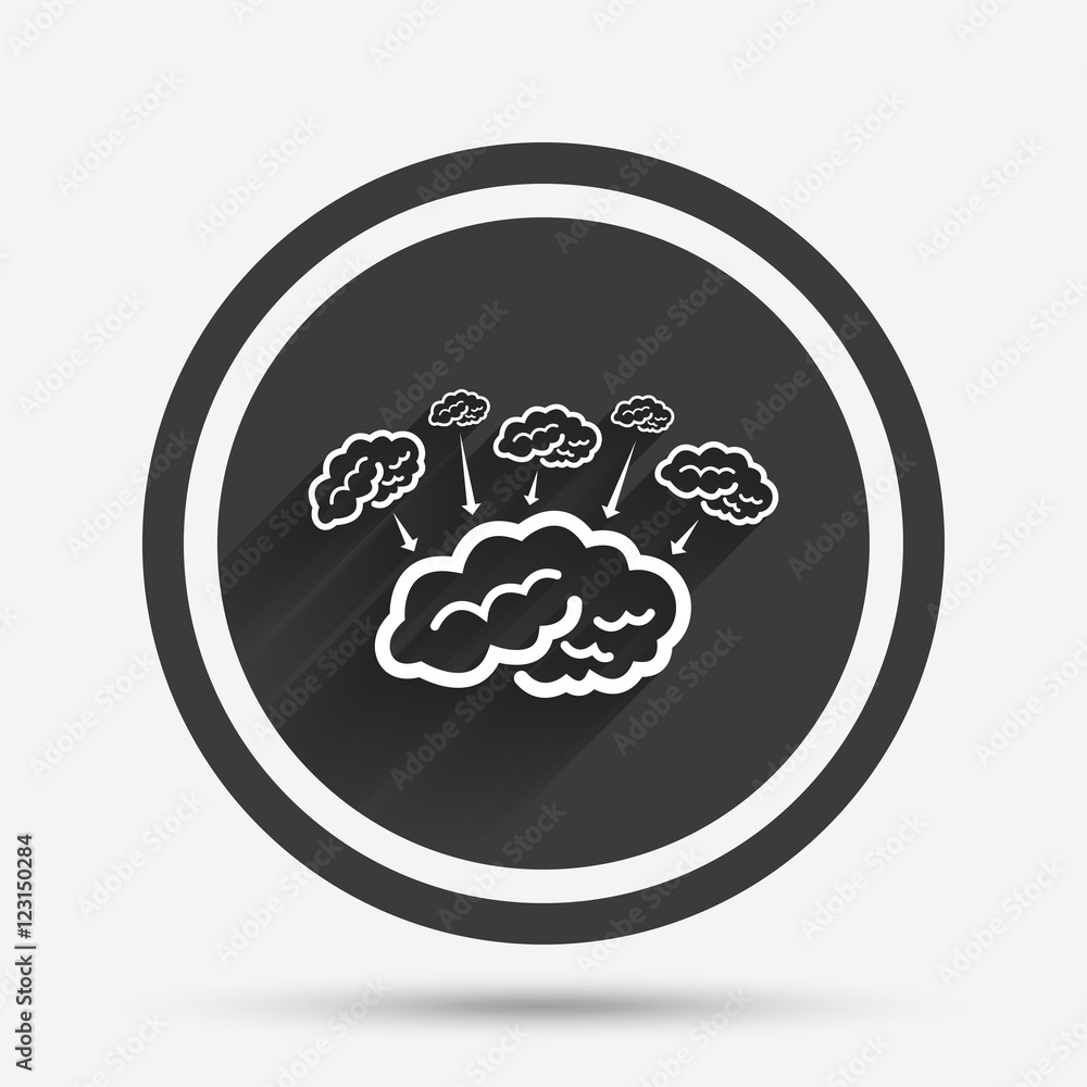 Fototapeta premium Brain sign icon. Brainstorm business ideas.