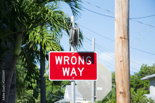 wrong way