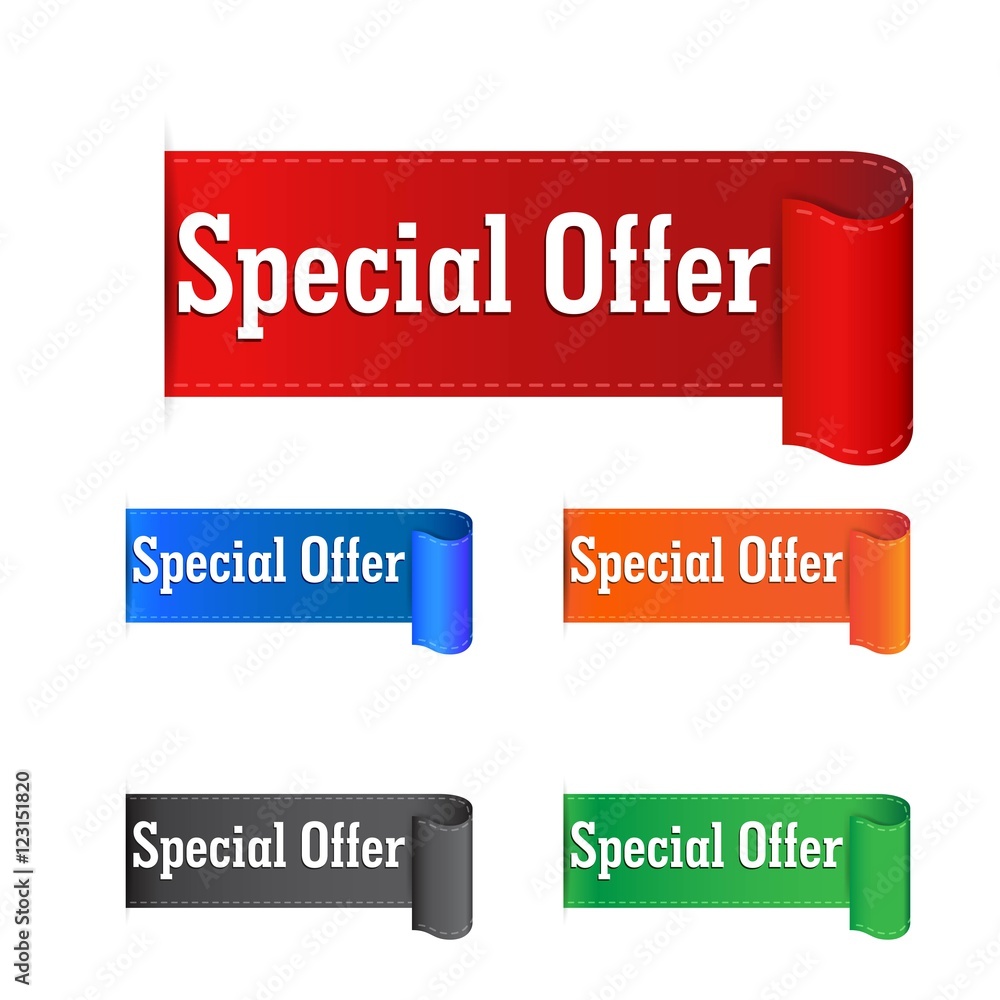 Special offer sticker. Label vector illustration on white background Special offer sticker. Label vector illustration on white background