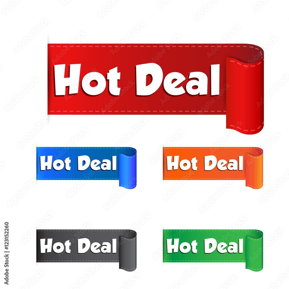 Hot deal sticker. Label vector illustration on white background Hot deal sticker. Label vector illustration on white background