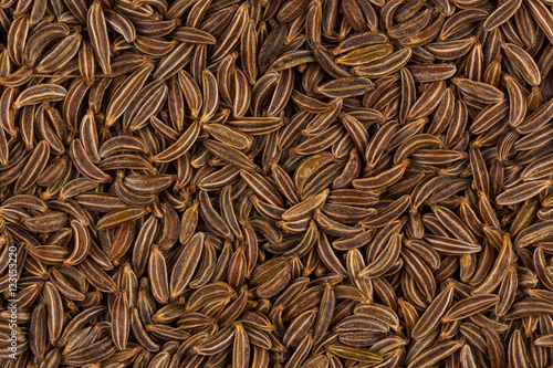 Close up caraway seeds