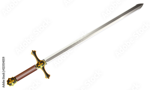 Medieval sword, vector, isolated