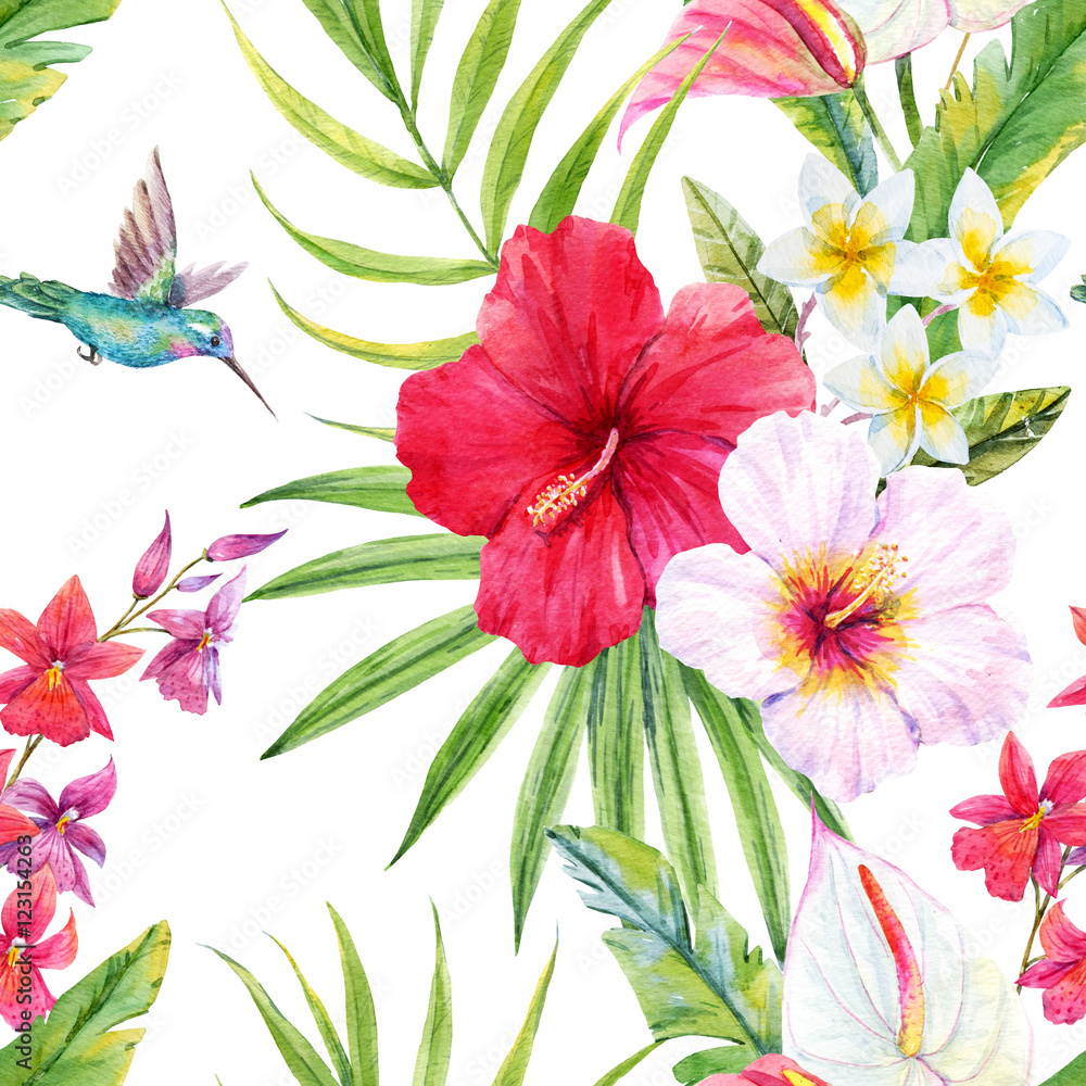 Tropical watercolor pattern Tropical watercolor pattern