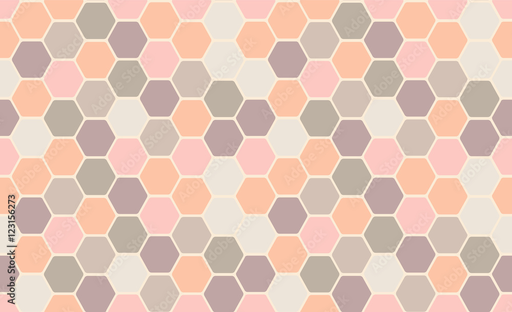 Pattern pastel polygon vector illustration. Pink, purple and orange tones.