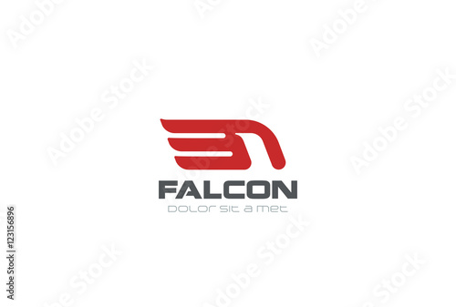 Falcon Logo abstract design vector. Eagle Hawk bird Flying icon