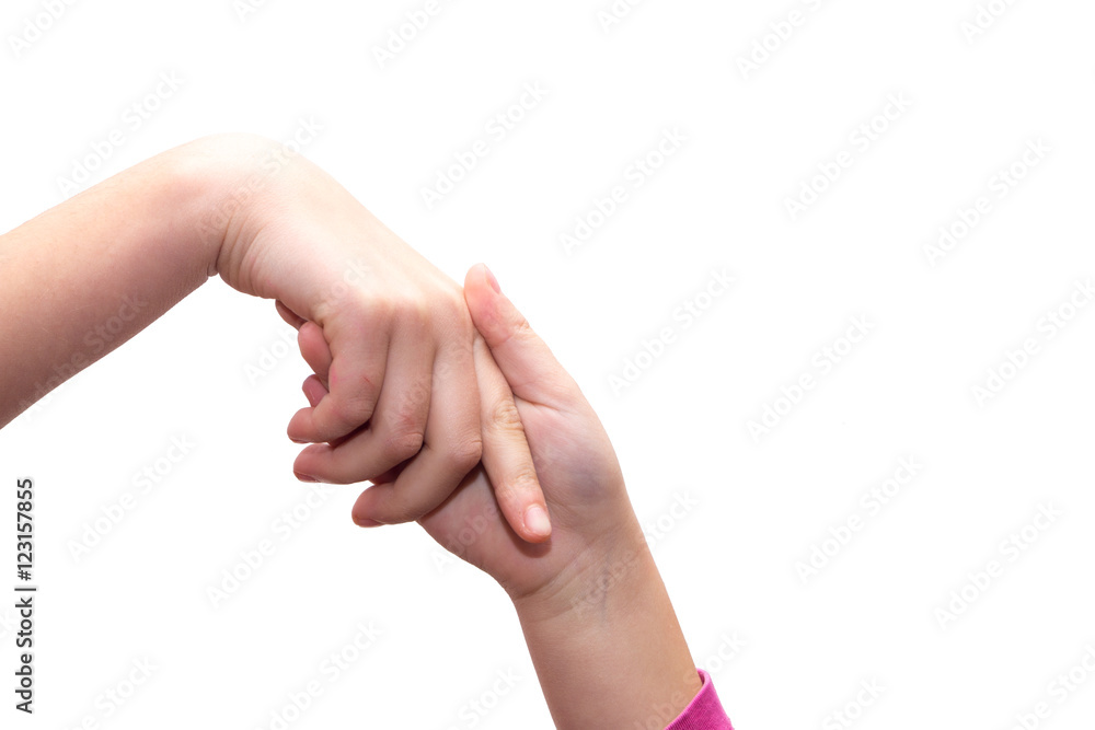intertwined hands of girls, hands touching