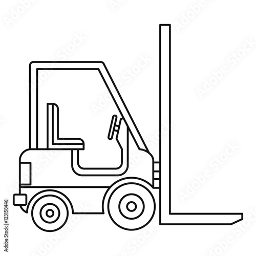 Electric loader icon. Outline illustration of electric loader vector icon for web.