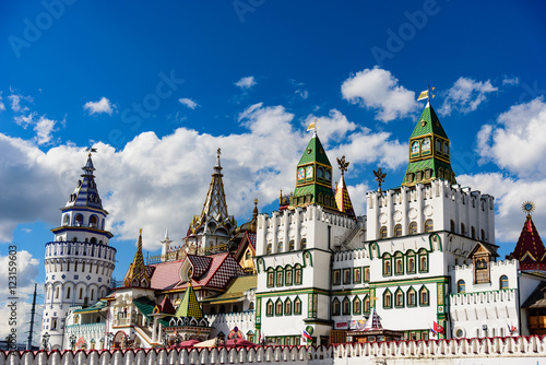 The colorful building of the "Kremlin of Izmailovo" a cultural c