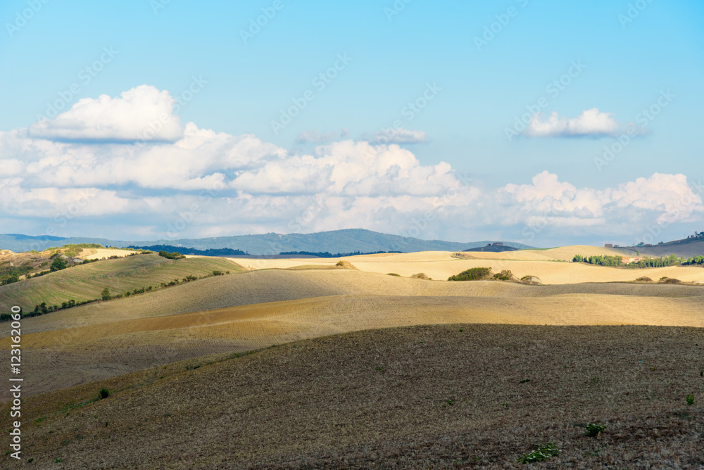 Panorama of the Tuscan countryside near Siena