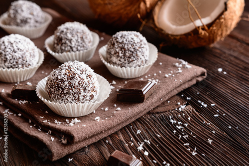 Truffles - classic no bake Chocolate coconut balls