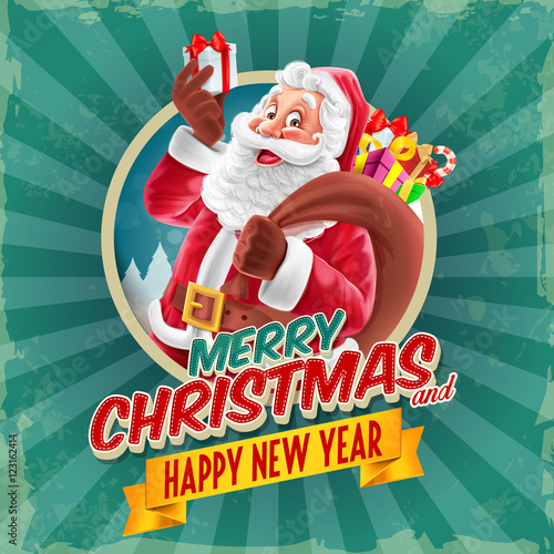 santa claus with gift