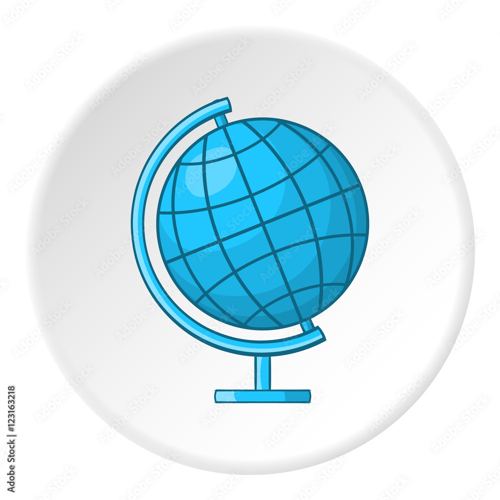 Globe icon. Cartoon illustration of globe vector icon for web Globe icon. Cartoon illustration of globe vector icon for web