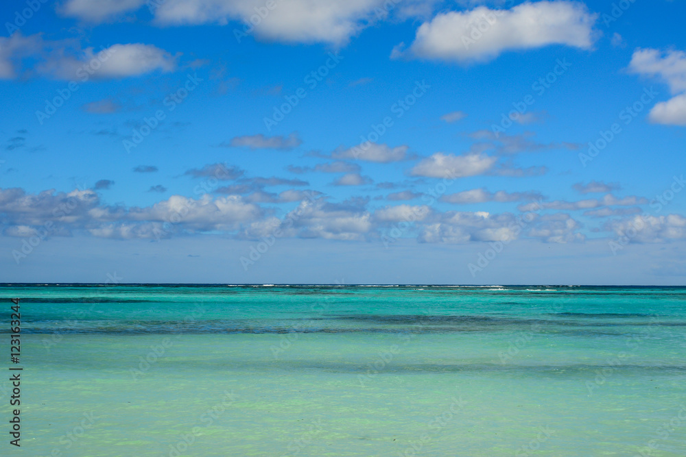 Paradise caribbean landscape with a crystal sea water Paradise caribbean landscape with a crystal sea water