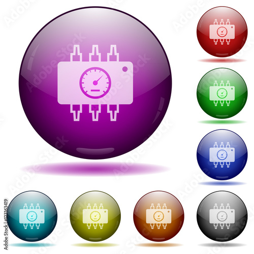 Hardware diagnostics glass sphere buttons