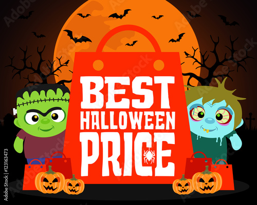 Best Halloween price design background