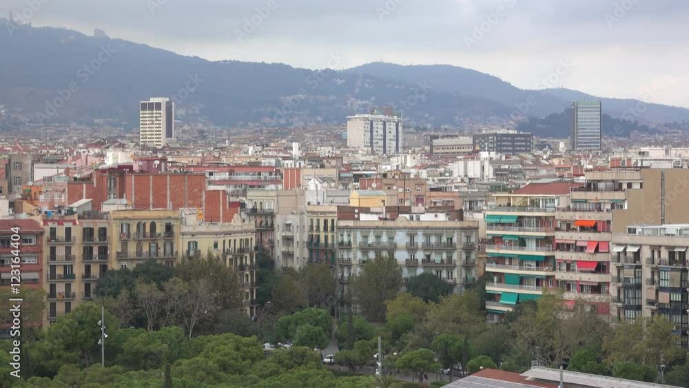 Aerial view over Barcelona Aerial view over Barcelona