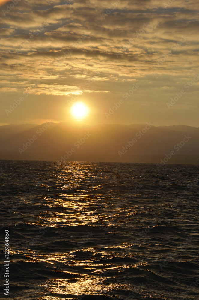 Coucher de soleil sur le lac Léman