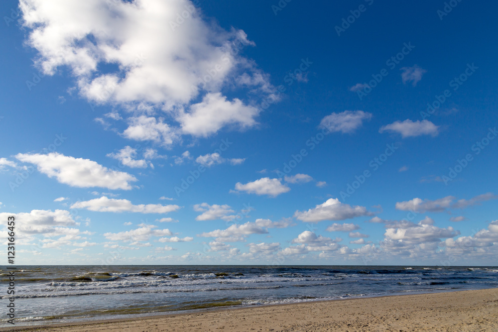 Idyllic beach on Texel, Netherlands.