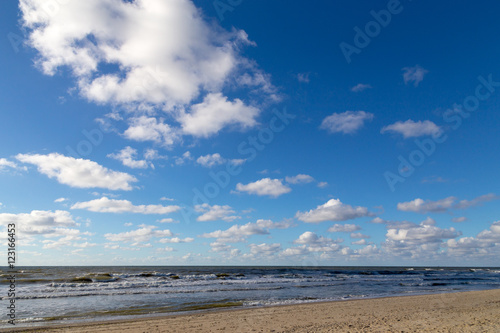 Idyllic beach on Texel, Netherlands.
