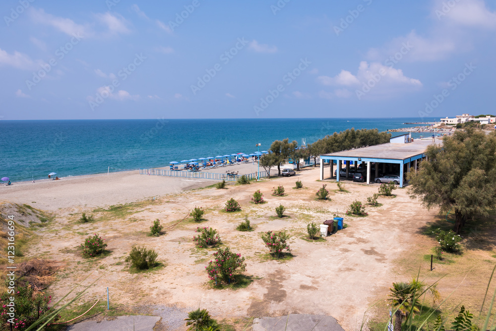 Beach in Campora San Giovani town