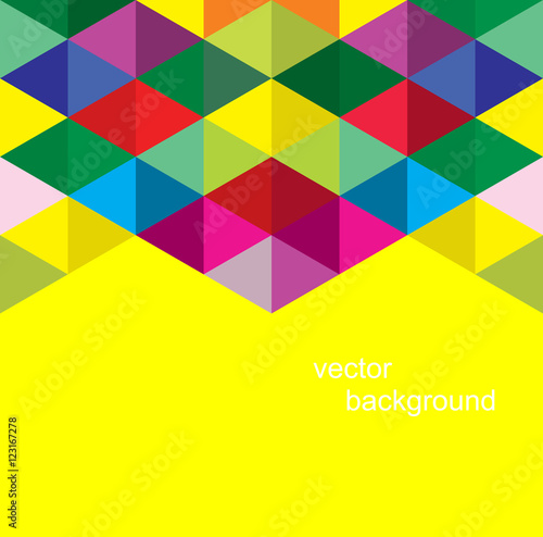 Abstract geometrical background with triangles and space for message.