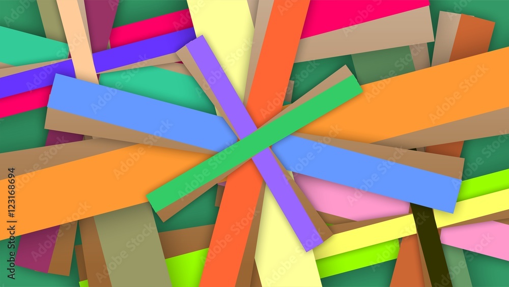 Obraz premium Crossed multicolor abstract tapes. Geometric texture