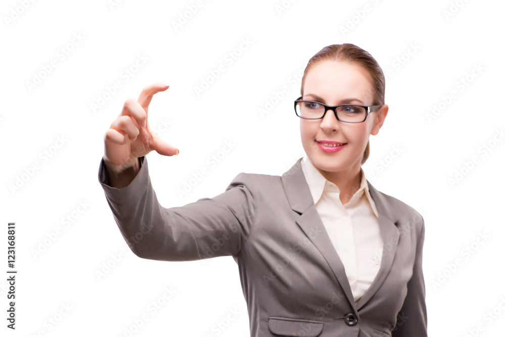 Strict serious businesswoman isolated on white Strict serious businesswoman isolated on white