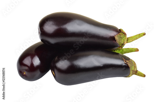 Eggplant on white