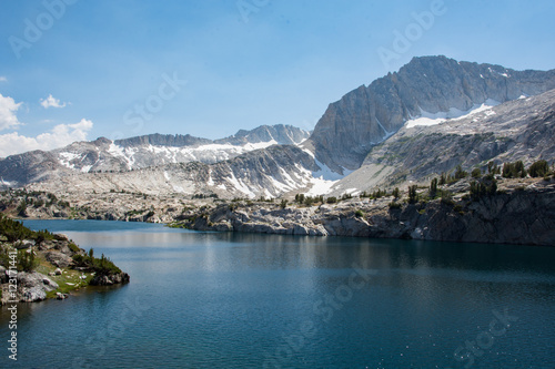 High Sierra Mountains in California With Lake And Sky