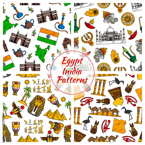 Egypt and India culture patterns