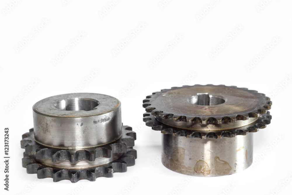 Gears cogs for industry metal on white background. Gears cogs for industry metal on white background.