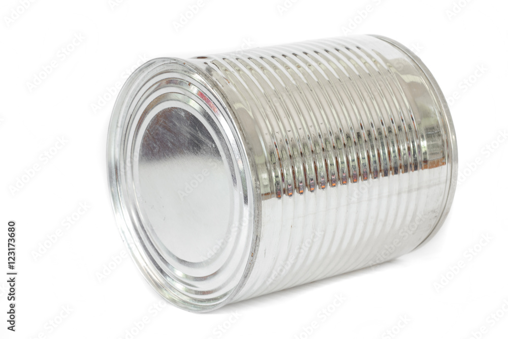 Can food silver tin canned on white background. Can food silver tin canned on white background.