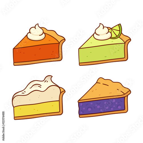 Pie slices set